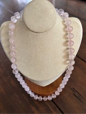 Natural Genuine Rose Quartz Necklace